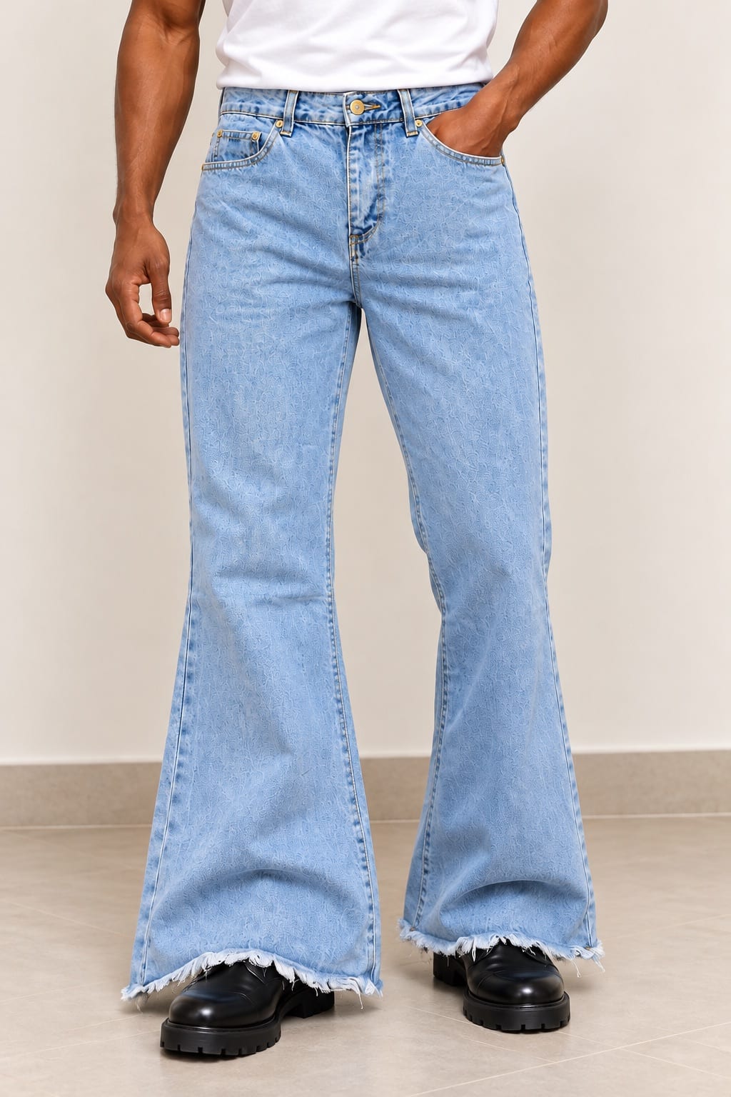 Men’s Light Blue Flared Jeans