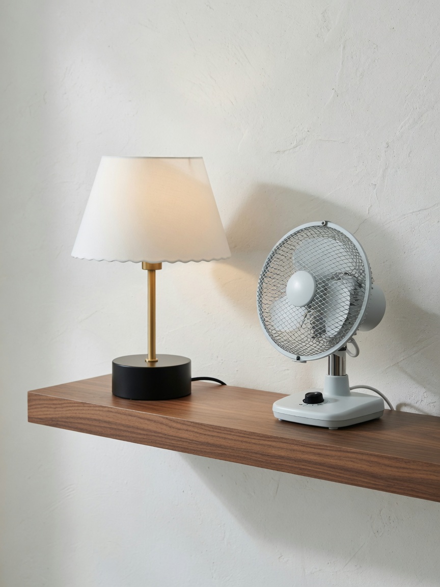 Lamp & desk fan
