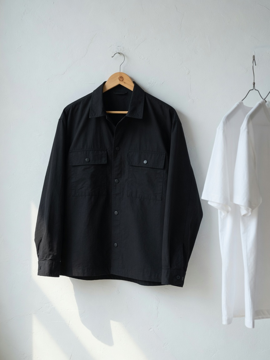 Utility Overshirt — Black